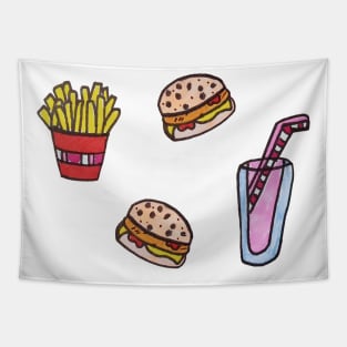 Fast food dinner (stickers) Tapestry