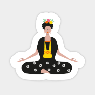 Frida Yoga Magnet