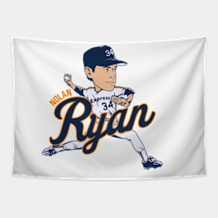 Nolan Ryan Houston Caricature Tapestry