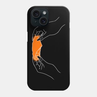 Hot Wings Hot Hands - Team Flats (White Outline) Phone Case