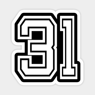 Number 31 for a sports team, group, or community Magnet