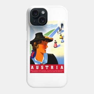 Vintage Travel Poster Austria Phone Case