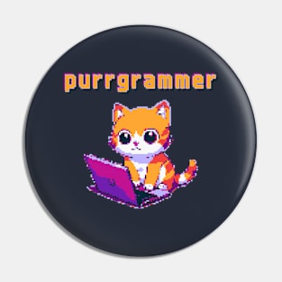 Purrgrammer Programmer Cat Cute Pin