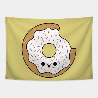 Cute Vanilla Donut - Kawaii Donut Tapestry