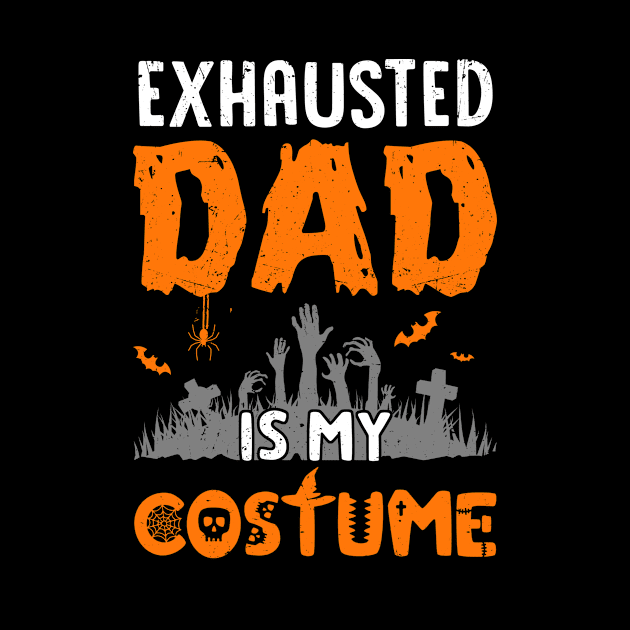 Funny Dad Halloween Costume Tired Dad Mom Baby Matching Gift by TMSTORE