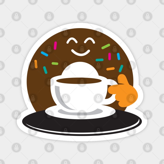 Donut and Coffee Magnet by MplusC