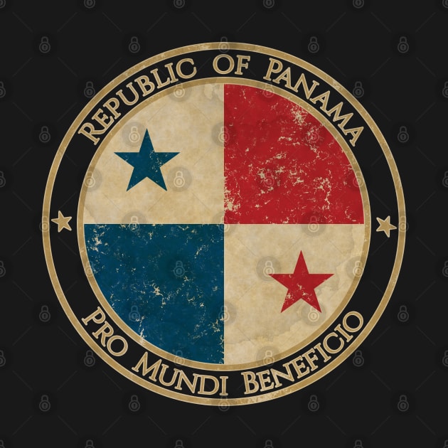 Vintage Republic of Panama USA North America United States Flag by DragonXX