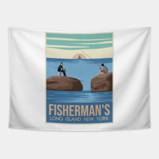 fisherman long island new york Tapestry