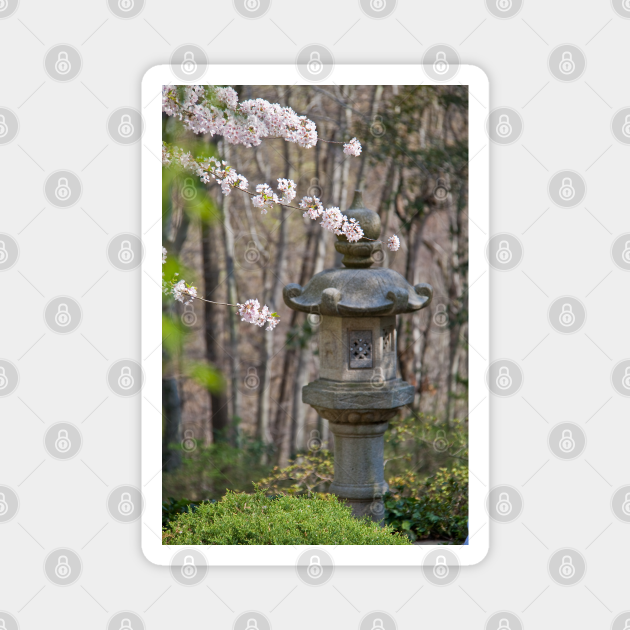 Japanese stone lantern in Japanese garden Japanese TeePublic