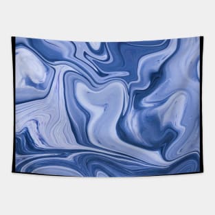 Blue and White Abstract Painting Tapestry