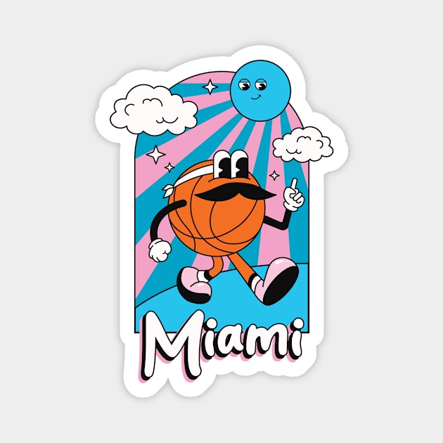 Miami basketball Magnet by MeAndMyCreativeChaos