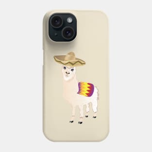 Cute alpaca in sombrero Phone Case