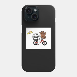 We Bare Bears on a bike Phone Case