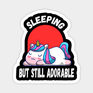 kawaii sleeping unicorn Magnet