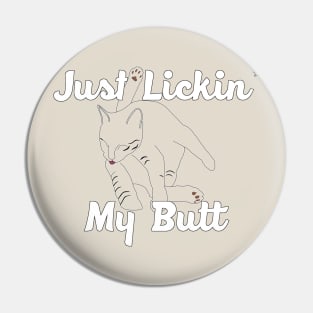 Cat Licking Pin