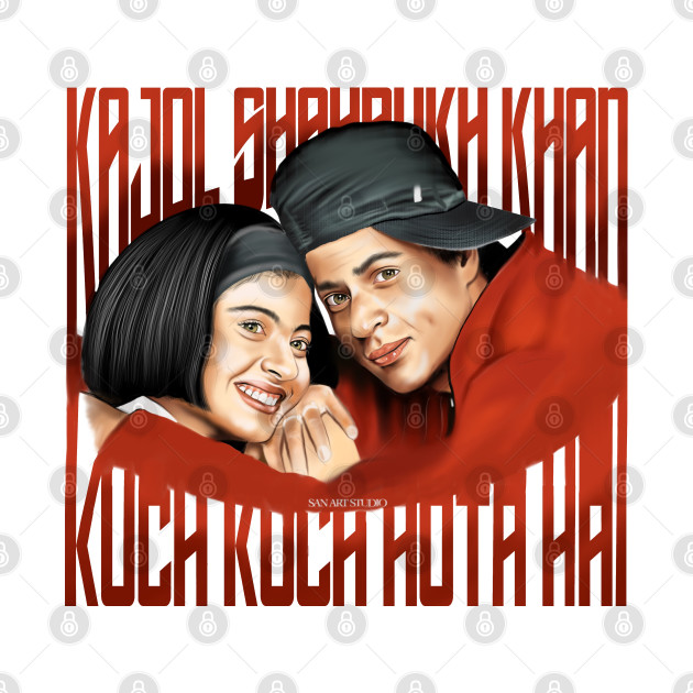 Shahrukh Khan and Kajol by SAN ART STUDIO 