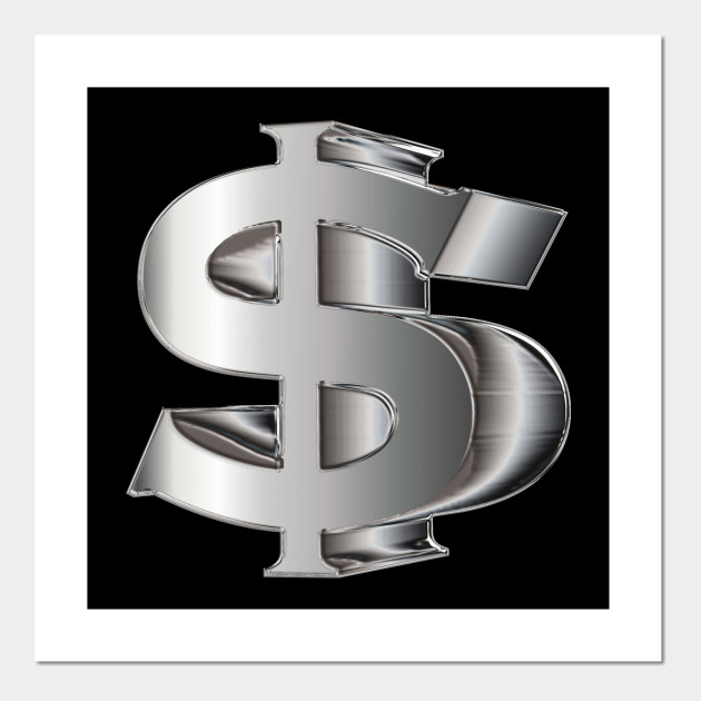 Dollar Sign In Silver 3d Look Dollar Sign In Silver 3d Look
