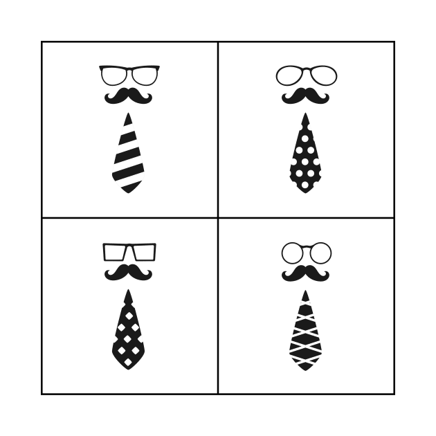 Clerk with mustaches and eyeglasses caricature by SooperYela