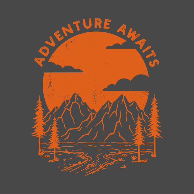 Adventure Awaits - Orange Edition by SommersethArt