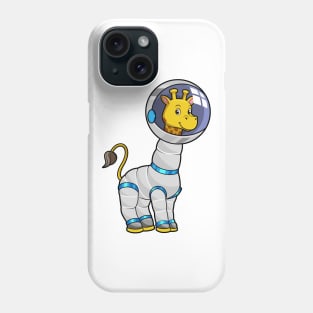 Giraffe as Astronaut in Glass sphere Phone Case