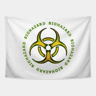 Green Biohazard Sign Tapestry