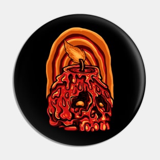 Candle Skull Pin