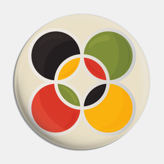 Kintinkantan Adinkra symbol in Pan African colors