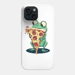 Frog Eating Pizza Phone Case