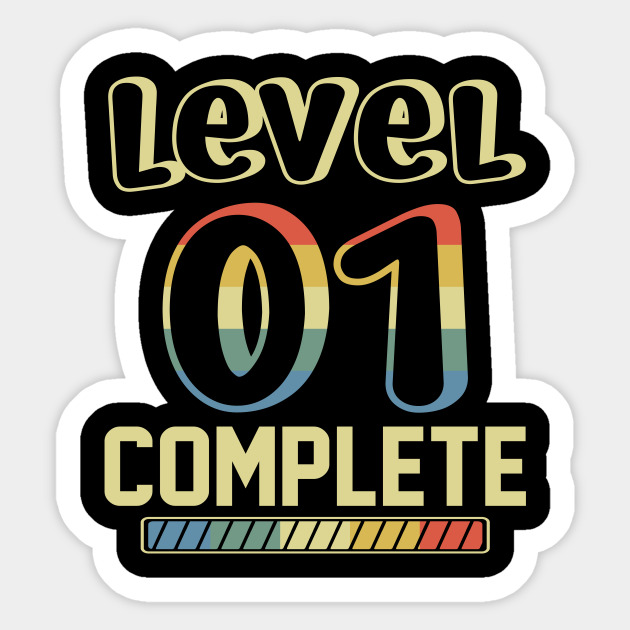 Level 1 Complete Vintage Gift Shirt Celebrate 1st Wedding Celebrate 1st Wedding Sticker Teepublic Level 1 Complete Vintage Gift Shirt Celebrate 1st Wedding Celebrate 1st Wedding Sticker Teepublic