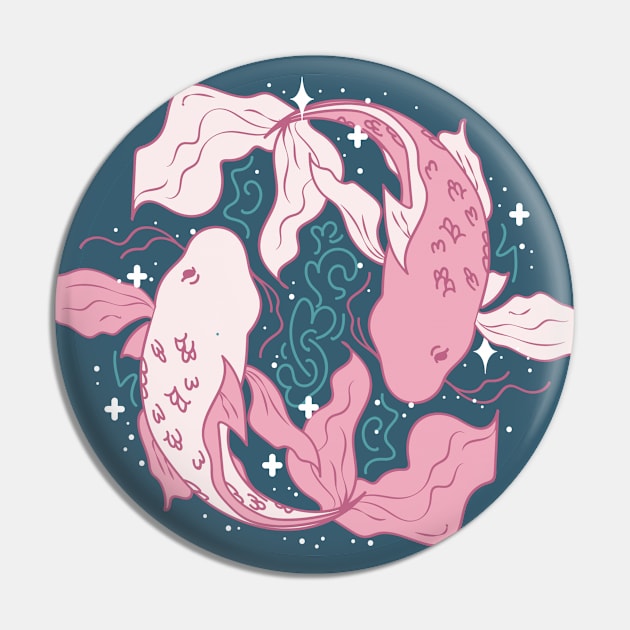 Pisces Fish (Pink) Pin by VenusAndMoon