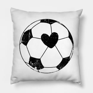 Heart Love Soccer Ball © GraphicLoveShop Pillow