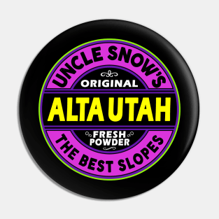 Skiing Alta Utah Ski Pin