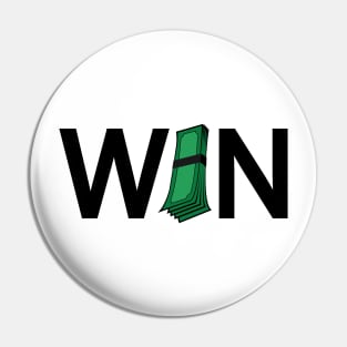 Win one word typography design Pin