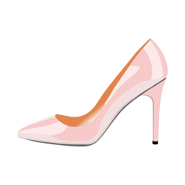 High Heeled shoe in Rose Quartz by DavidASmith