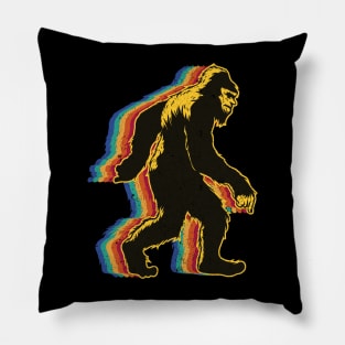 Retro Bigfoot vintage Fun and Nostalgic Sasquatch Pillow