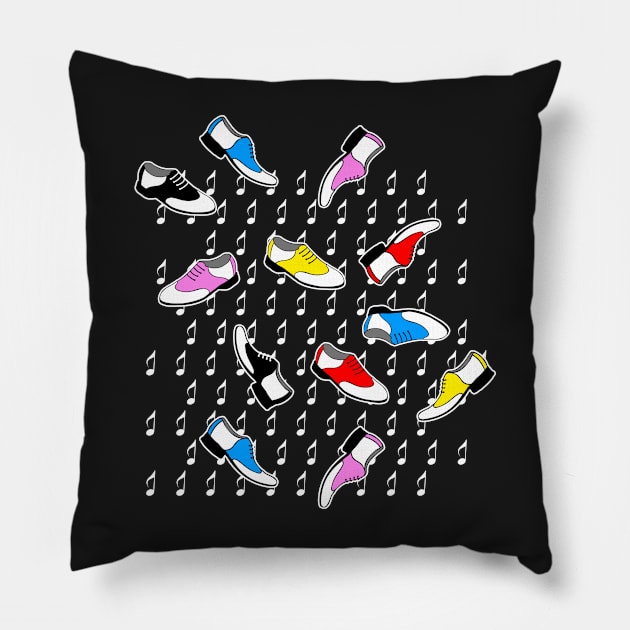 red sock hop pattern Pillow by B0red