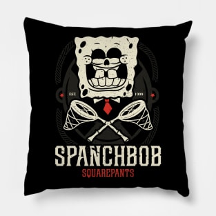 spongebob squarepants skull and Bones butterfly net Pillow