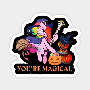 You're Magical T Shirt Cute Unicorn Witch Halloween Shirt Magnet