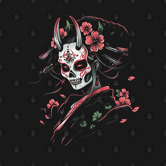 Geisha | Geisha Skull | Cool Retro Japanese Horror Aesthetic #20 by We Anomaly