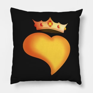 Golden Heart King Pillow