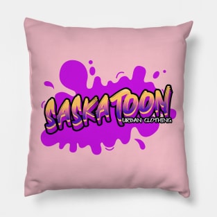 Saskatoon Urban Clothing  Pink Graffiti Style Pillow