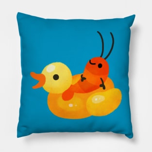 Cherry shrimp in the swimming pool Pillow