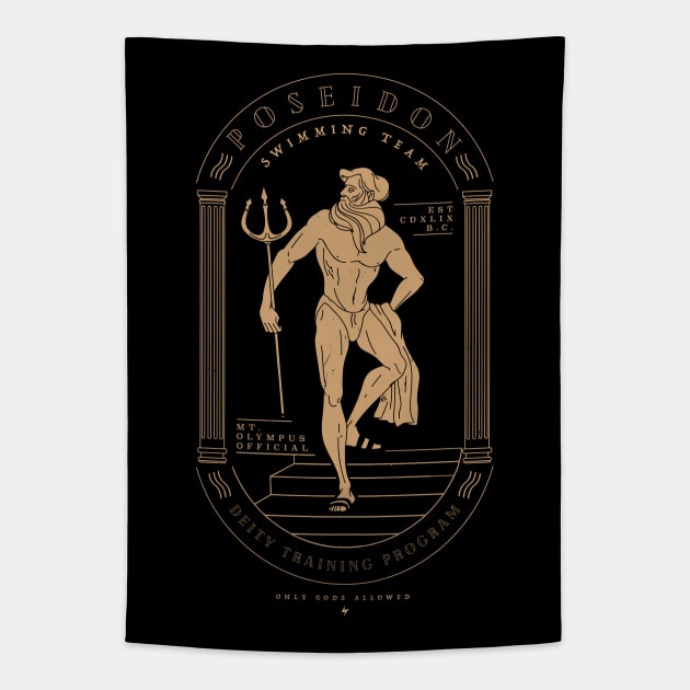 Poseidon Swimming Team Tapestry by Bresquilla