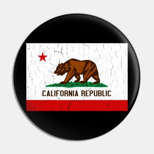 California State Flag (vintage distressed look) Pin