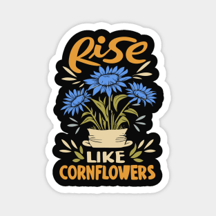 Rise like Cornflowers Vintage Magnet