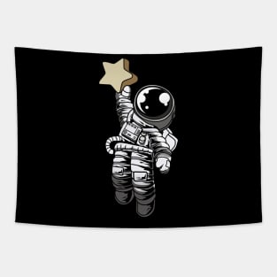 Astronaut Reach the Star Tapestry