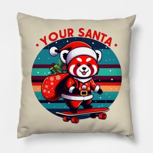 Christmas Red Panda Pillow
