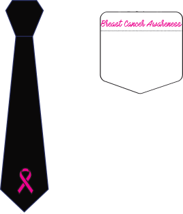 Pink Ribbon Tie Breast Cancer Awareness Magnet