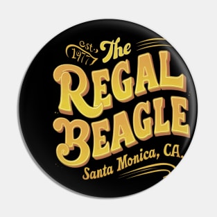 Distressed The regal beagle santa monica Pin