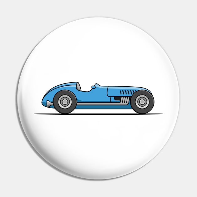 Classic Racing Car - Blue Pin by JingleSnitch